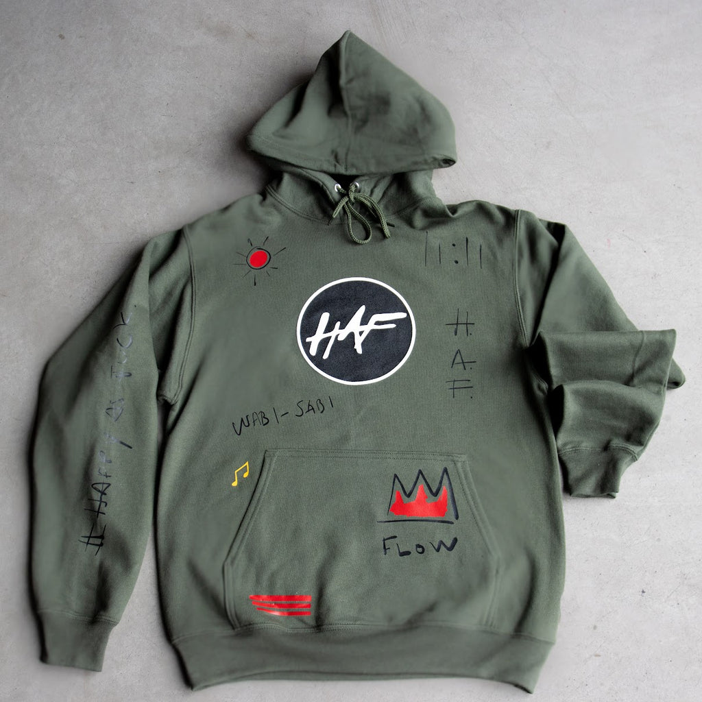 Olive HAF Puff Hoodie