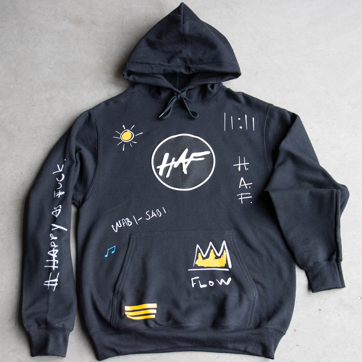 Black HAF Puff Hoodie